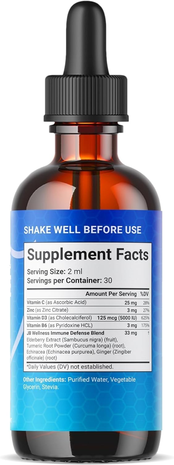 3PK Immune Defense Supplement Elderberry, Echinacea, Turmeric Curcumin, Zinc