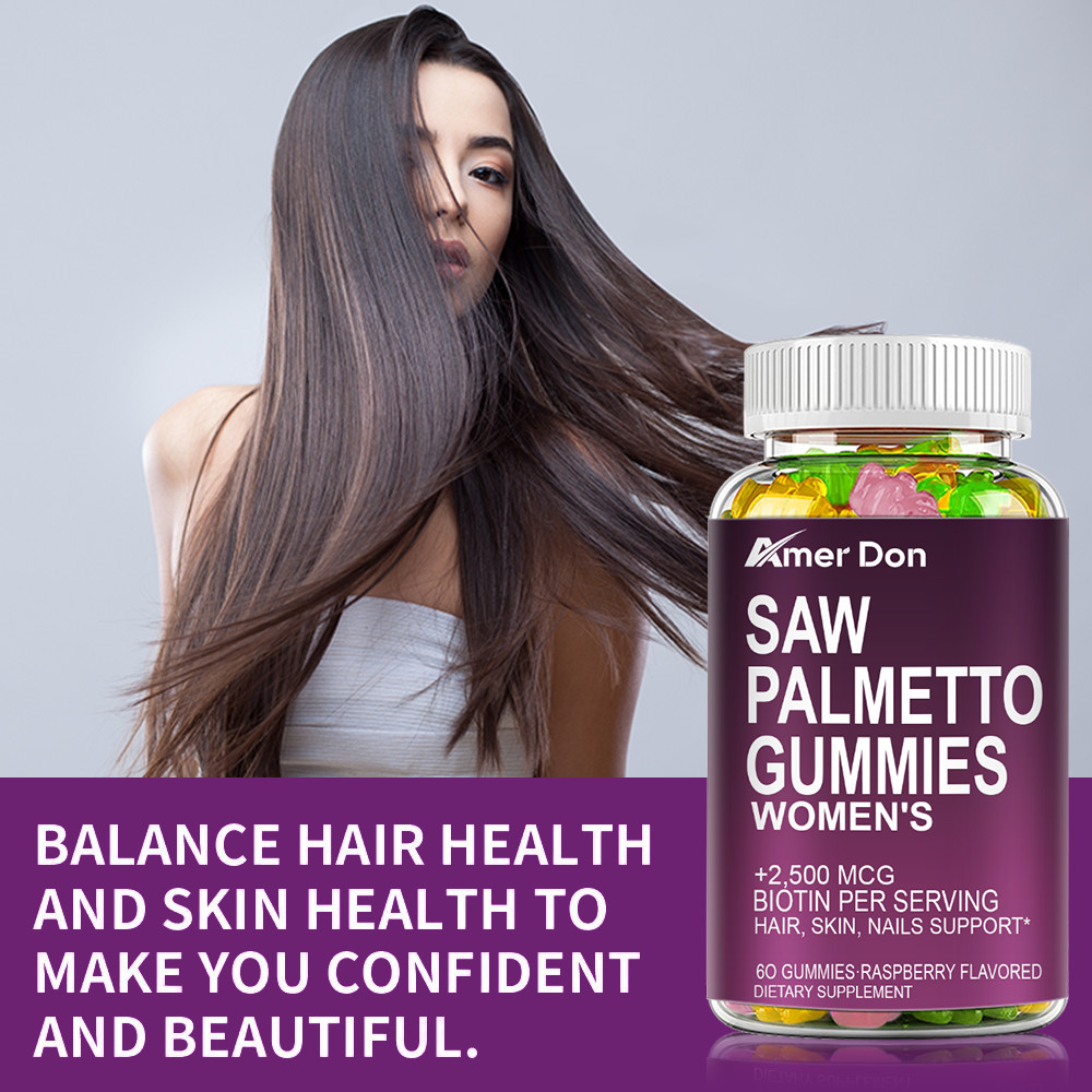 Saw Palmetto Gummies Standardized | Prostate Support & Hair Growth Formula 60pcs