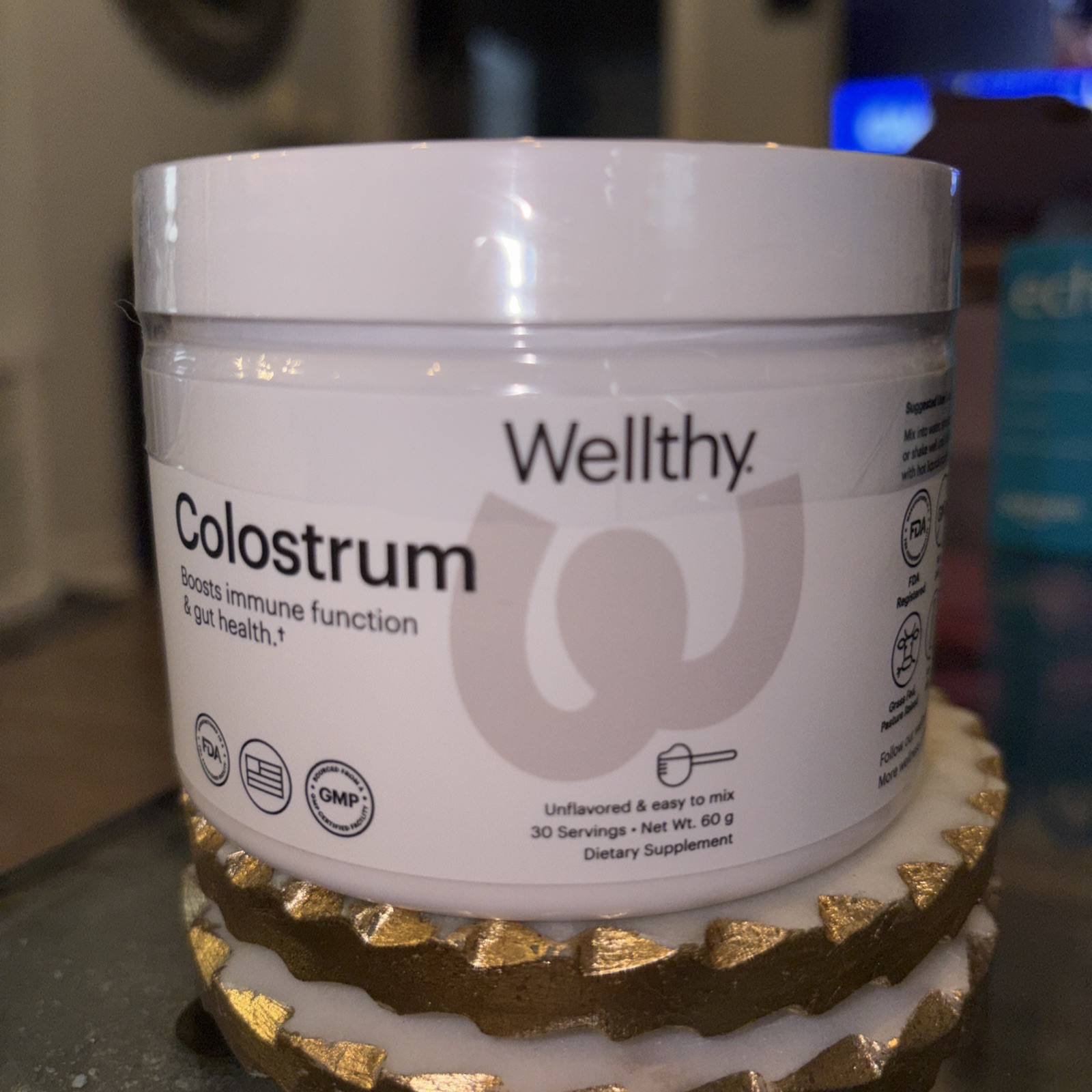 Sealed New Wellthy Colostrum Powder 60g Boosts Immune Function / Gut Health