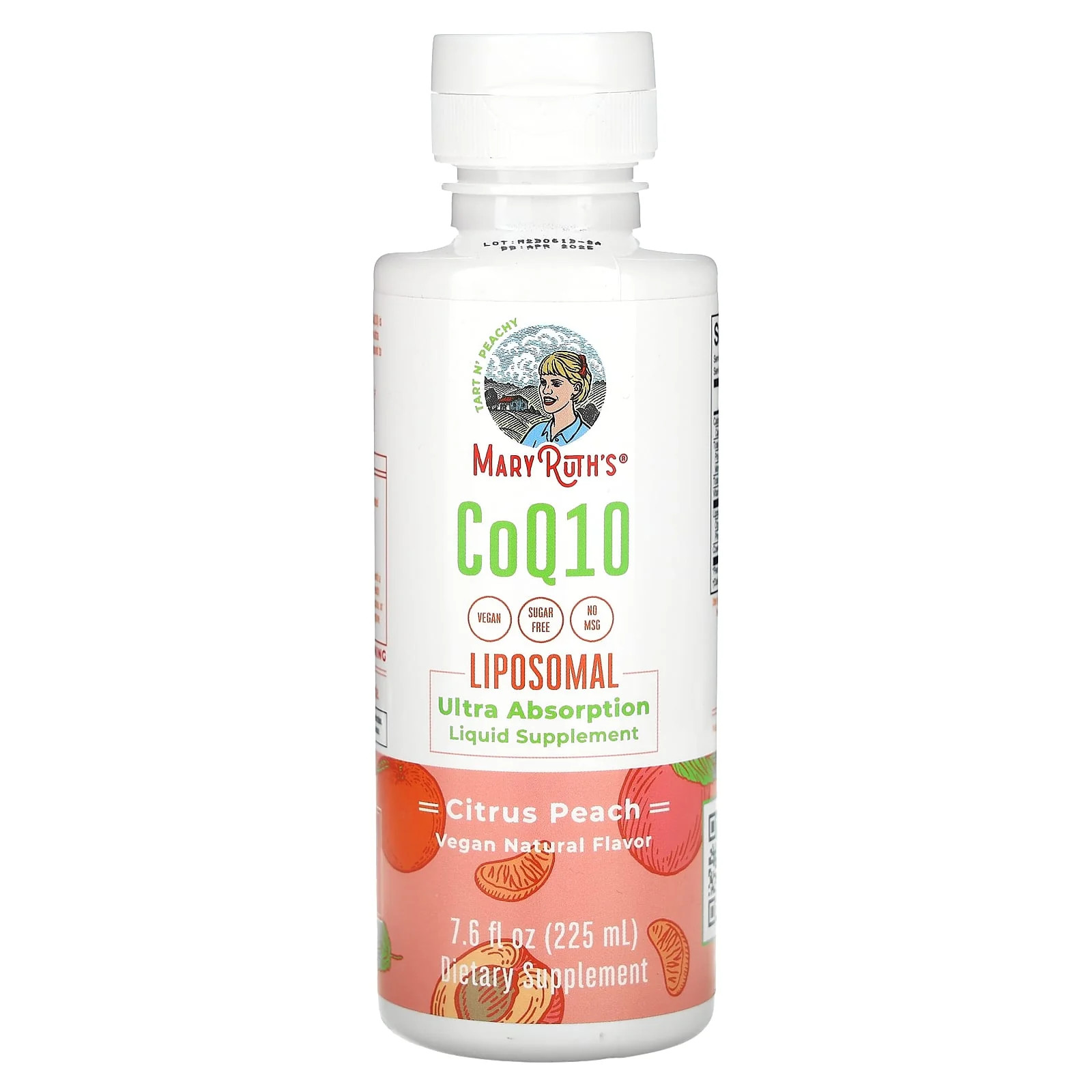 2 X MaryRuth’s, CoQ10 Liposomal, Citrus Peach, 7.6 fl oz (225 ml)
