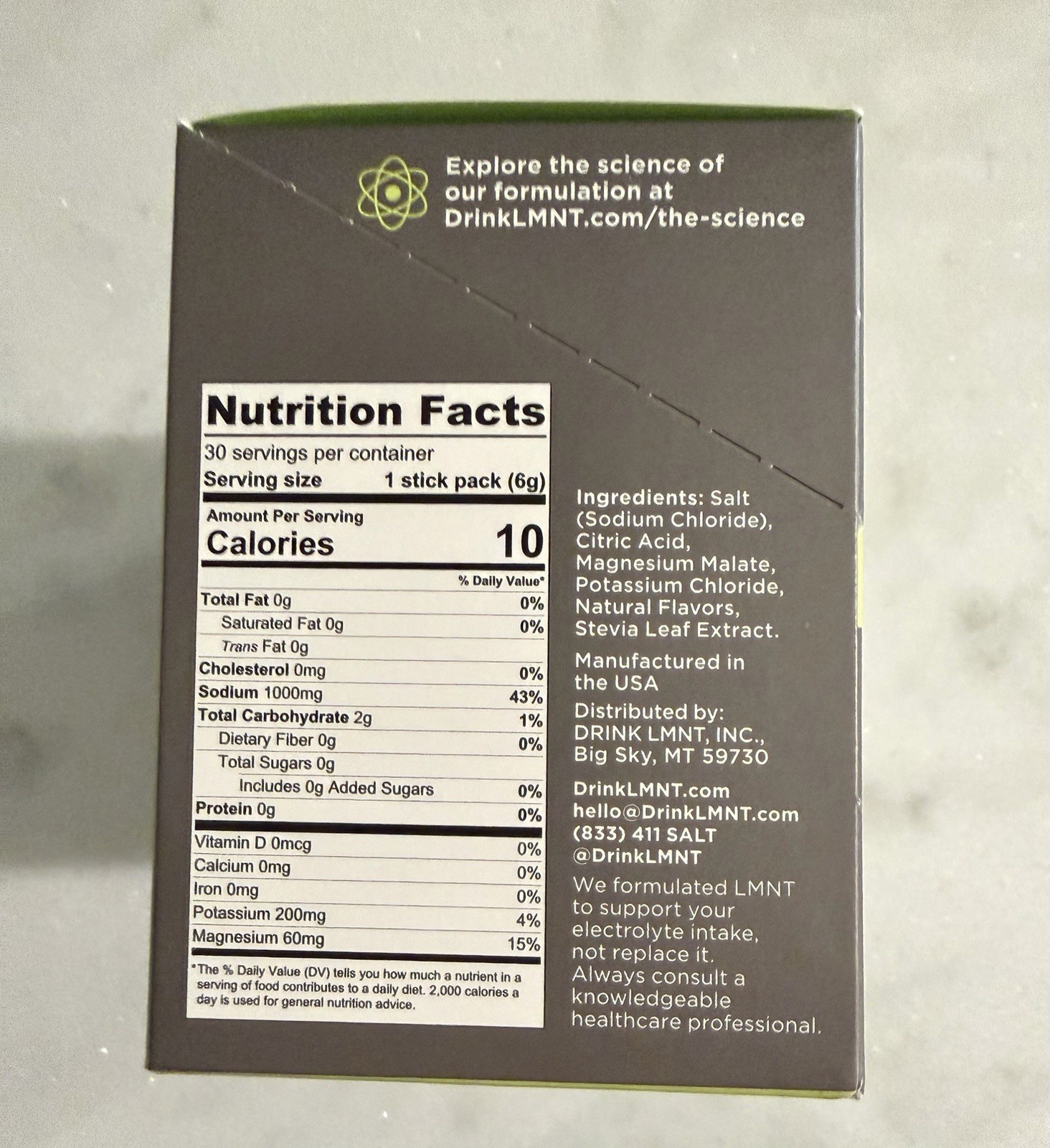 LMNT Electrolytes: 30-Pack Citrus Salt | NEW | ZERO-Sugar | Fast Ship