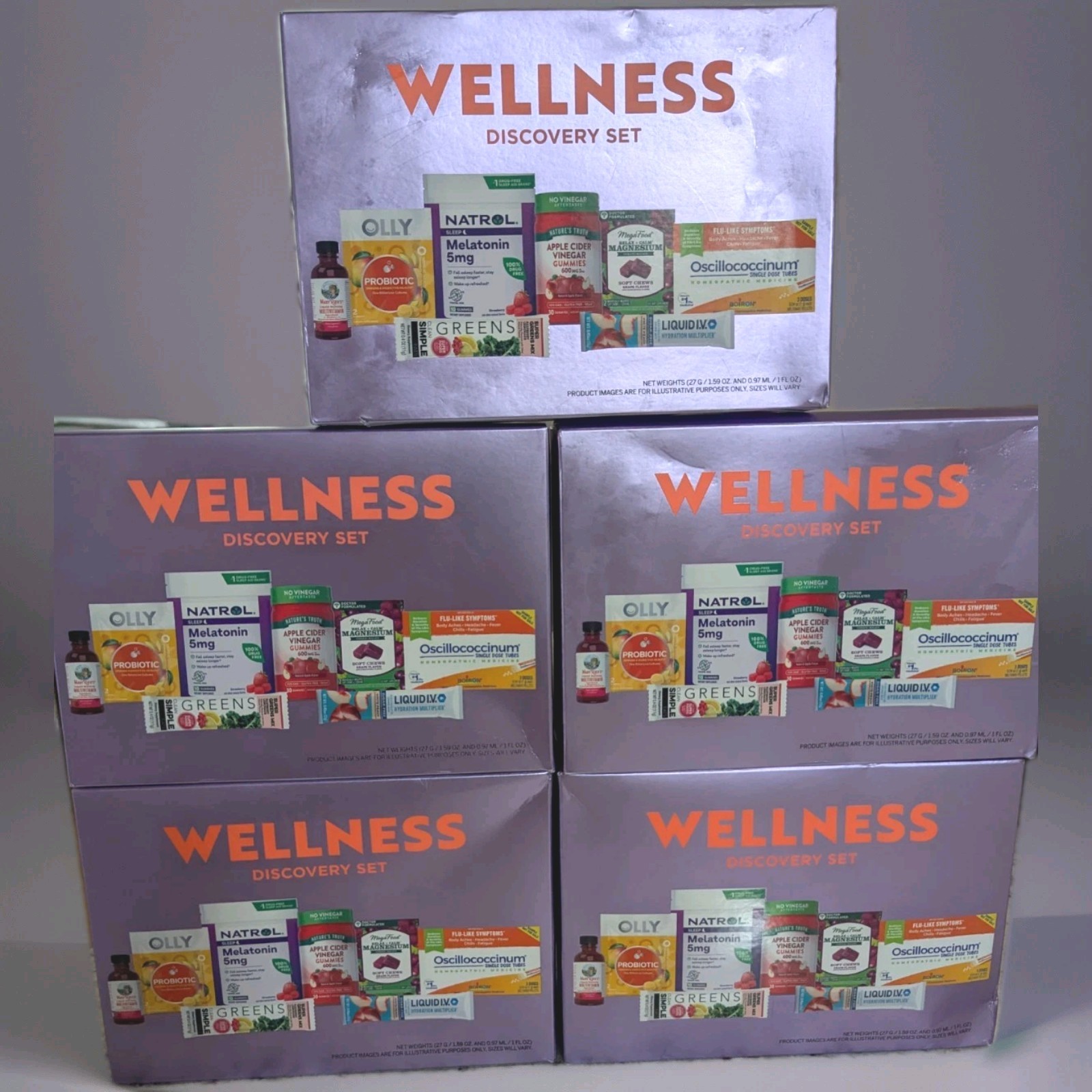 A Lot (FIVE) AWellness Best of Box Discovery Set Olly MegaFood MaryRuth’s ……