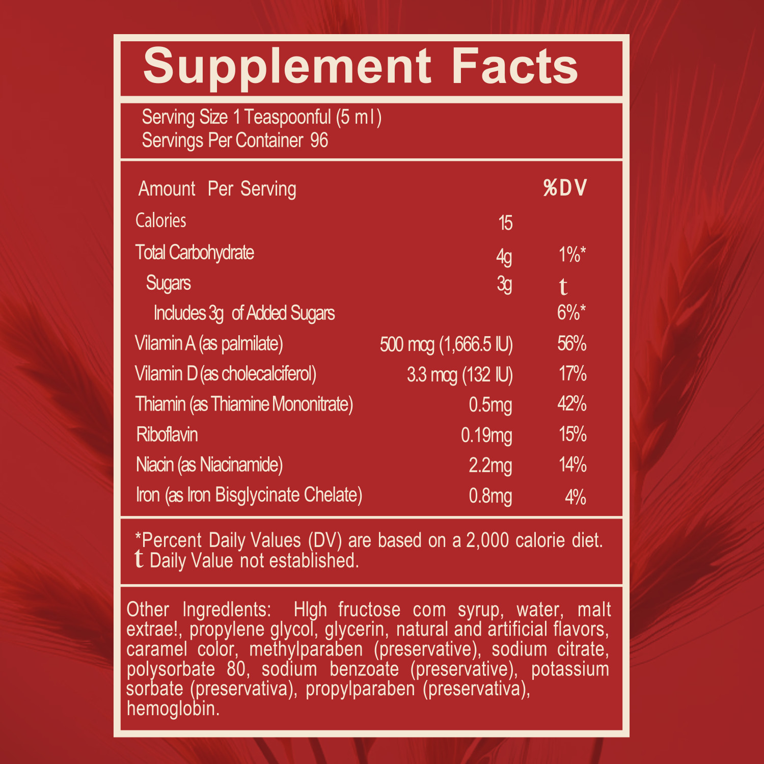 Extracto de Malta con Hemoglobina/ 16fl oz (480ml)