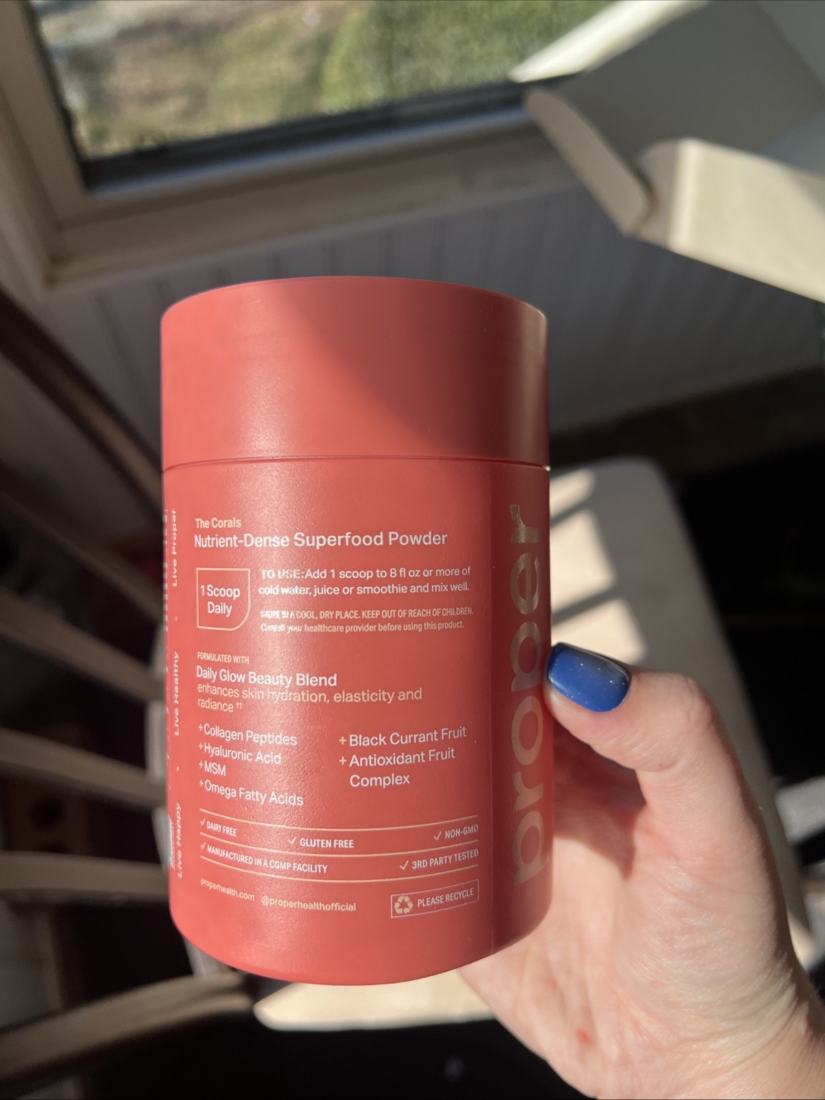 Proper Daily Glow Superfood Powder Brand New Never Used Peach Flavor Exp 06/27