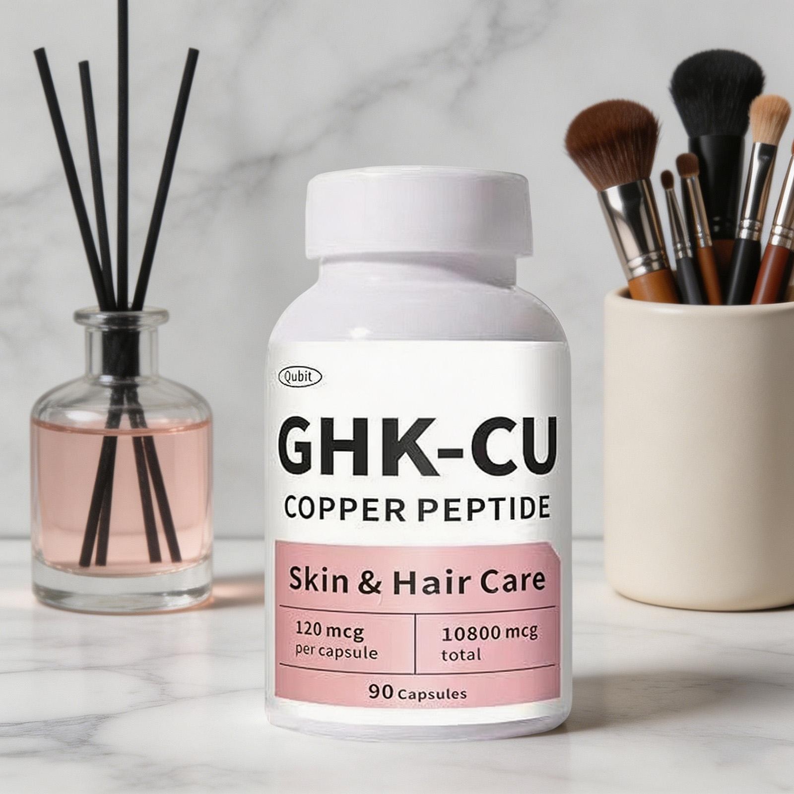 GHK-Cu Copper Peptide Supplement, 120Mcg High-Purity Supplement For Skin & Hair