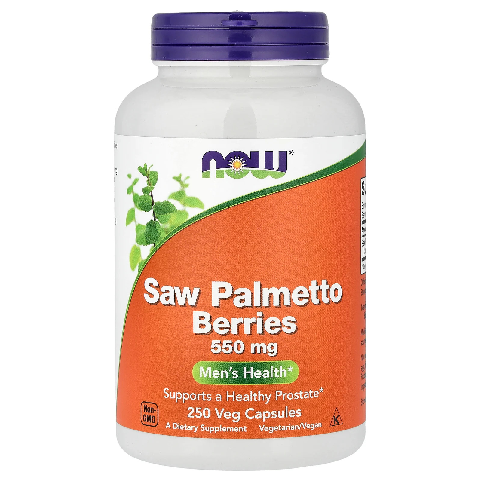 2 X NOW Foods, Saw Palmetto Berries, 550 mg, 250 Veg Capsules