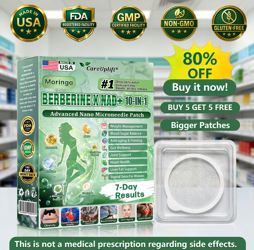 CareUplift Berberine Moringa Metabolic Patch | Nano Microneedle | 7-Day Results