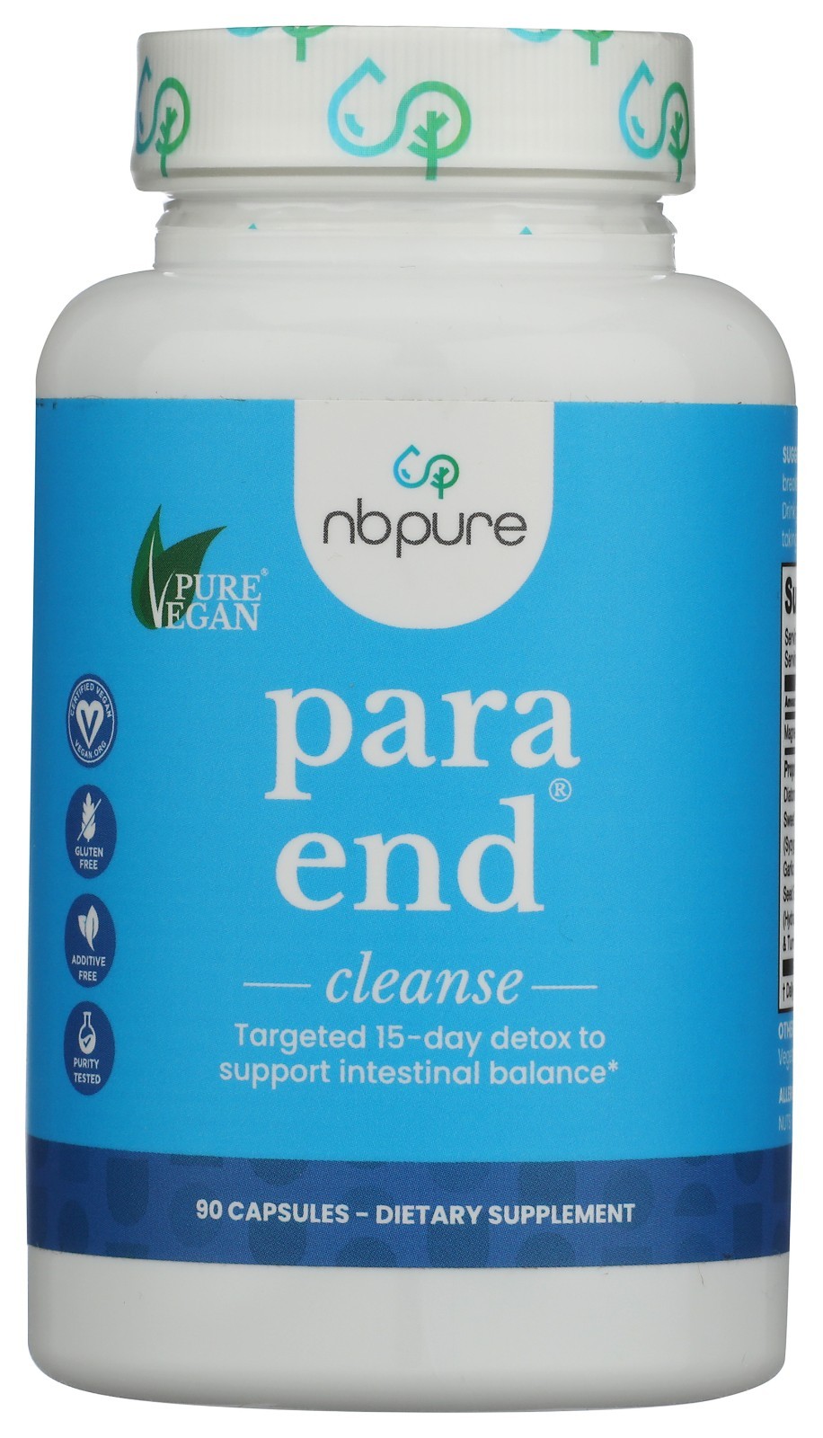 Nbpure Para End Dietary Supplement 90 Capsules Targeted Detox Cleanse