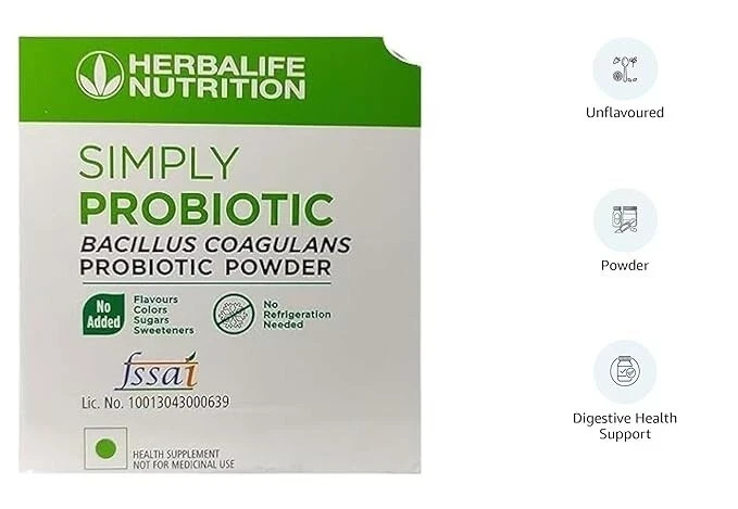 Herbalife Simply Probiotics Unflavoured Powder 30 Pouches (1gm each)