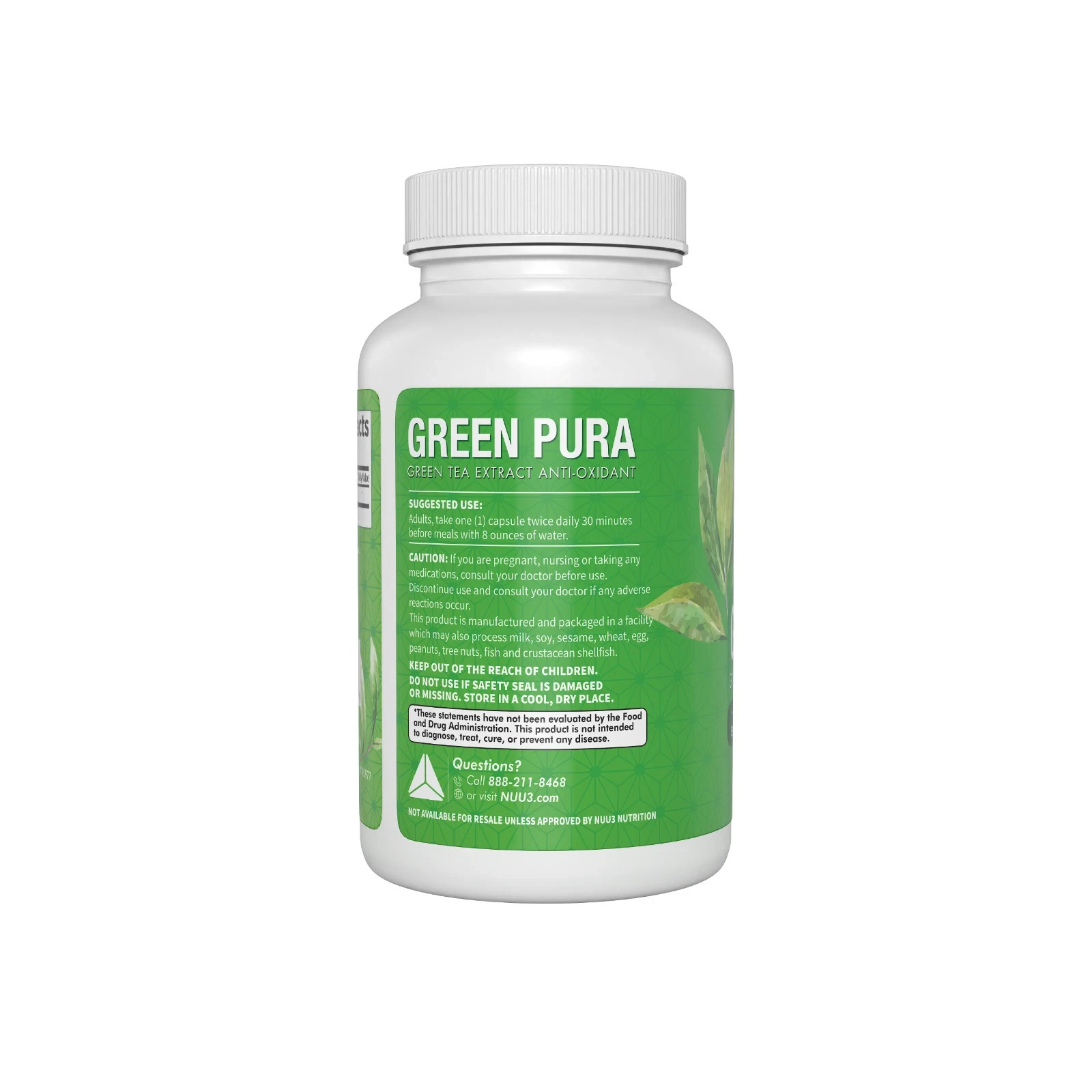 Green Pura Green Tea Extract | 300mg Capsules | Antioxidant & Metabolic Support