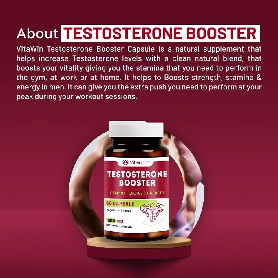 Vitawin Testostrone Booster For Strength, Energy & Stamina – 60 Capsule