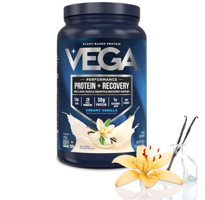 Vega Protein + Recovery, Vanilla, 30g Vegan Protein, 20 Servings
