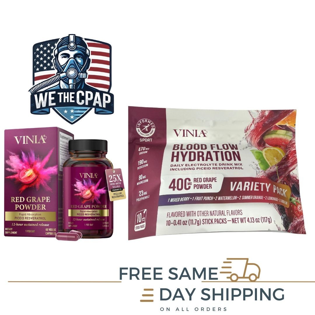 Vinia Blood Flow Capsule 60 caps & Electrolyte Hydration Pack 10 ct