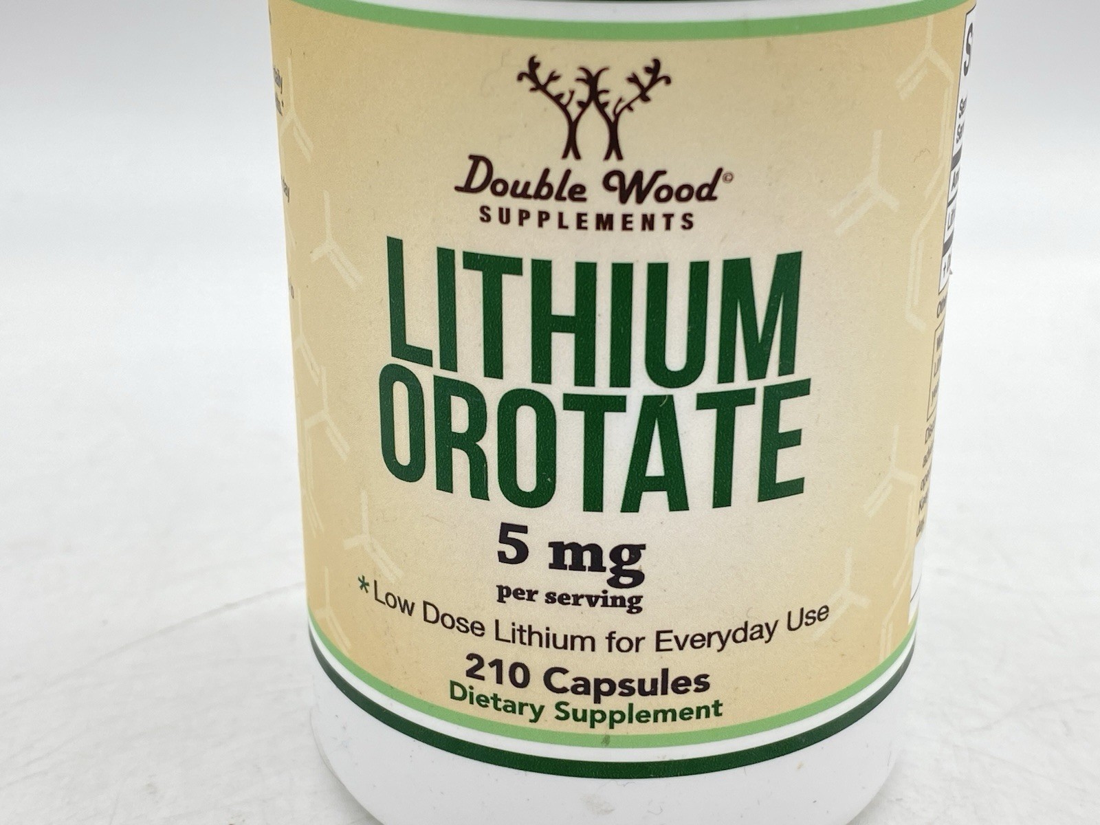 Double Wood Supplements – Lithium Orotate – 5mg, 210 Capsules