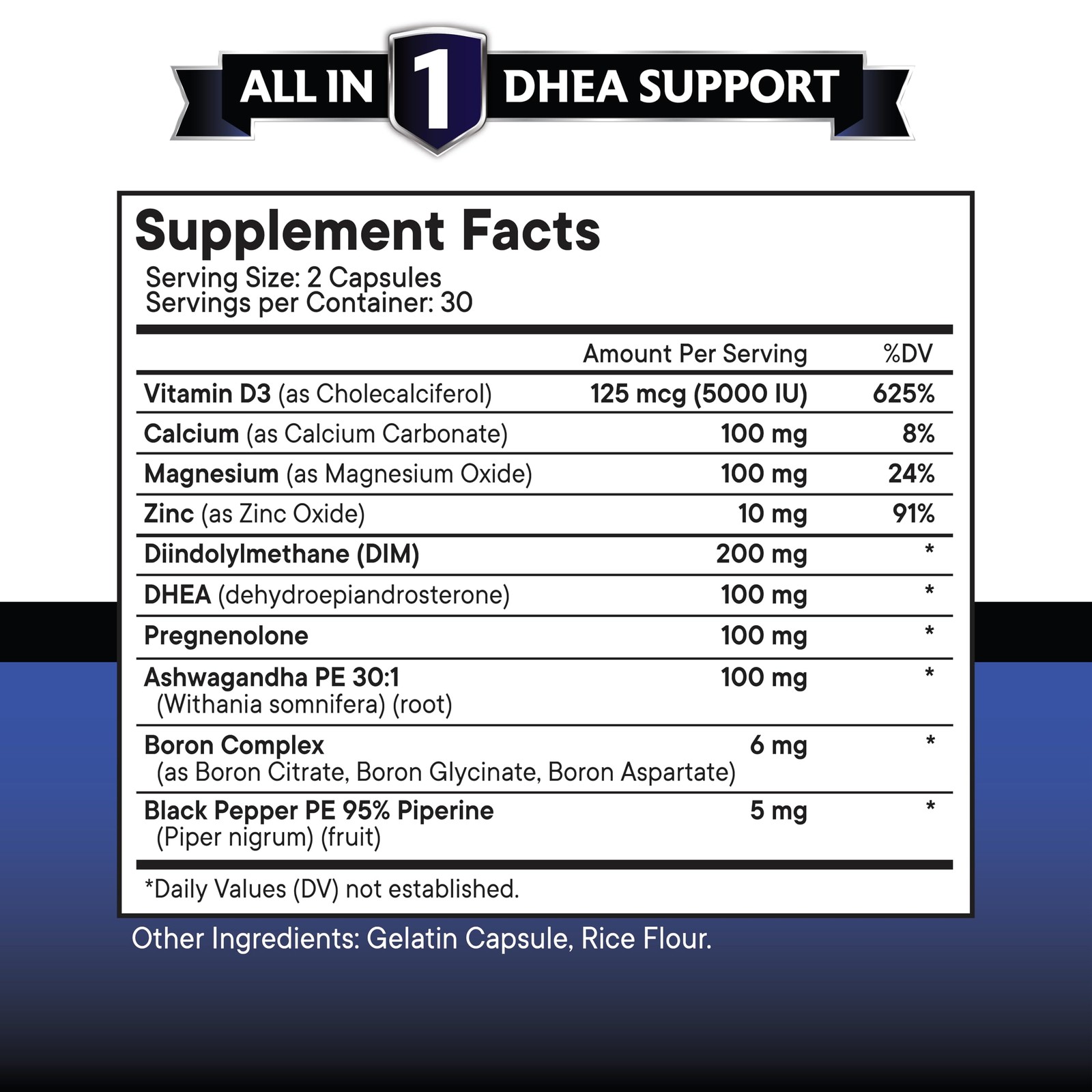 NEW AGE DHEA Supplement – Pregnenolone for Men & Women 60 Count (Pack of 3)