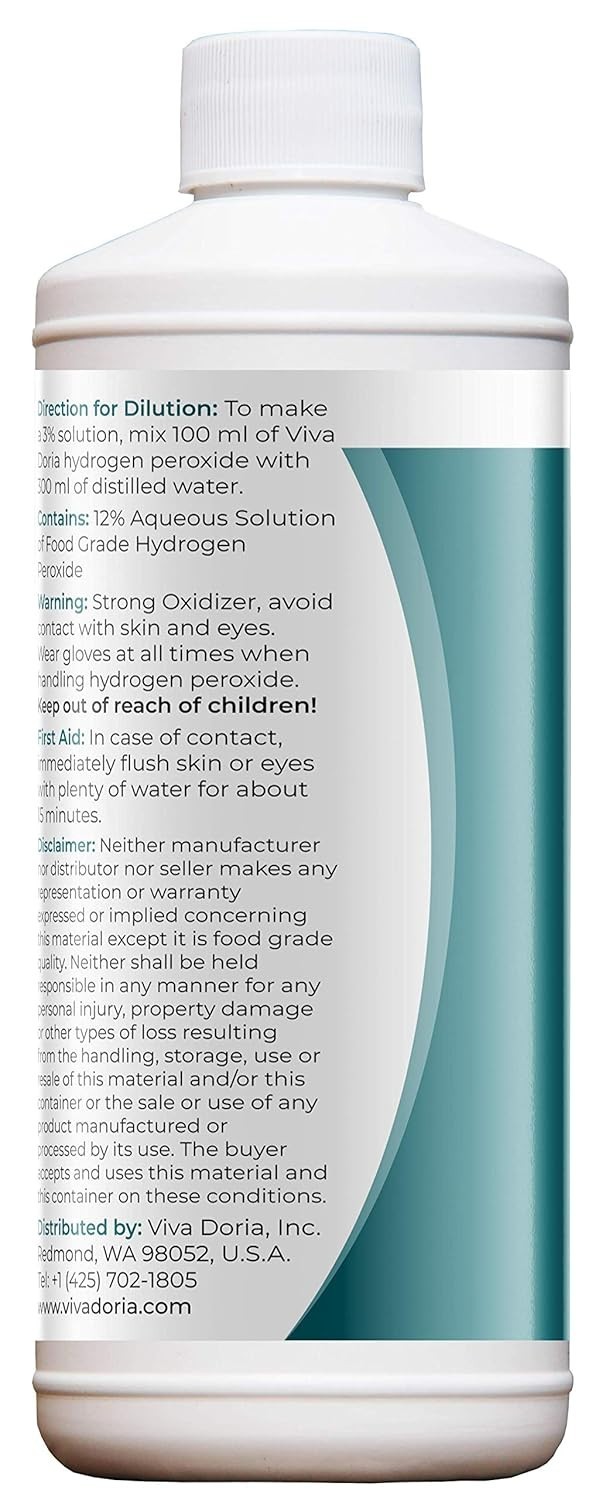 Concentrated 12% Hydrogen Peroxide – Food Grade, 16oz