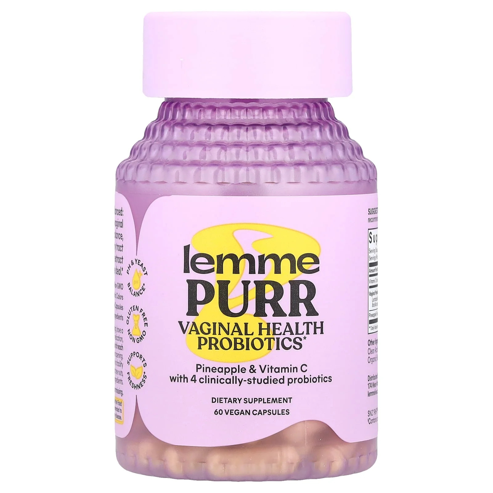 2 X Lemme, Purr, Vaginal Health Probiotics, 60 Vegan Capsules