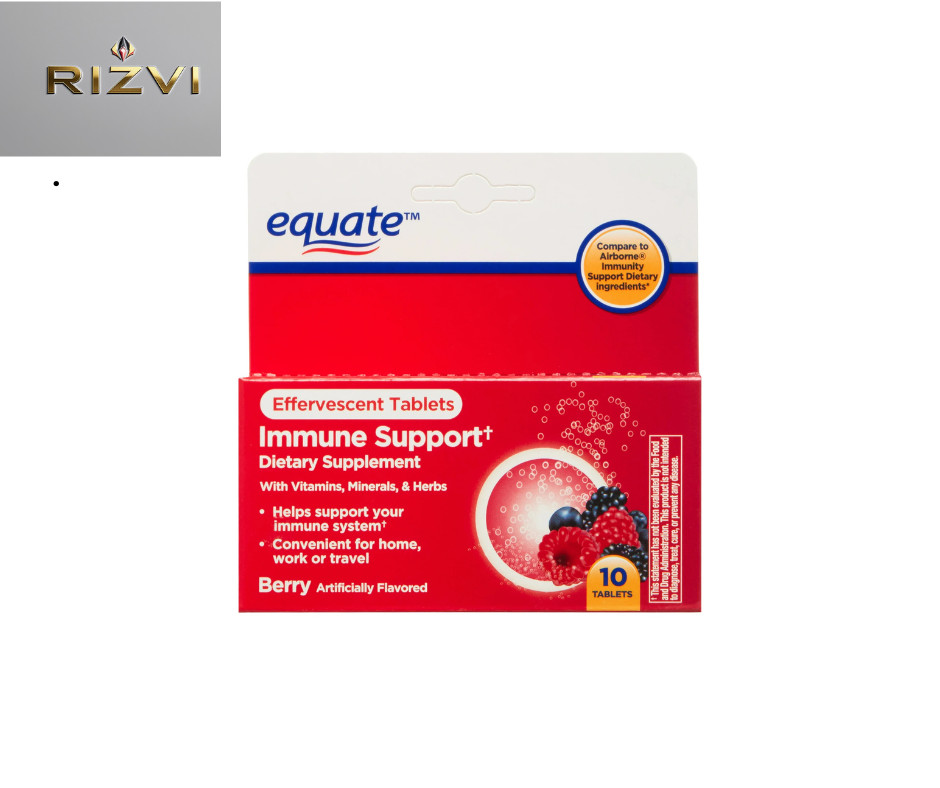 Equate Immune Support Effervescent Tablets, Berry, 10 Count