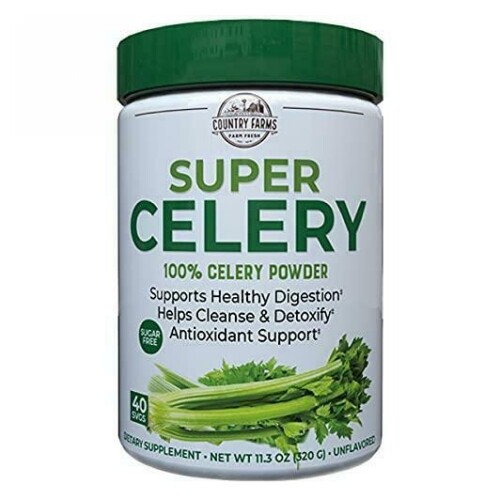 Super Celery Powder Unflavored 11.3 Oz By Country Farms