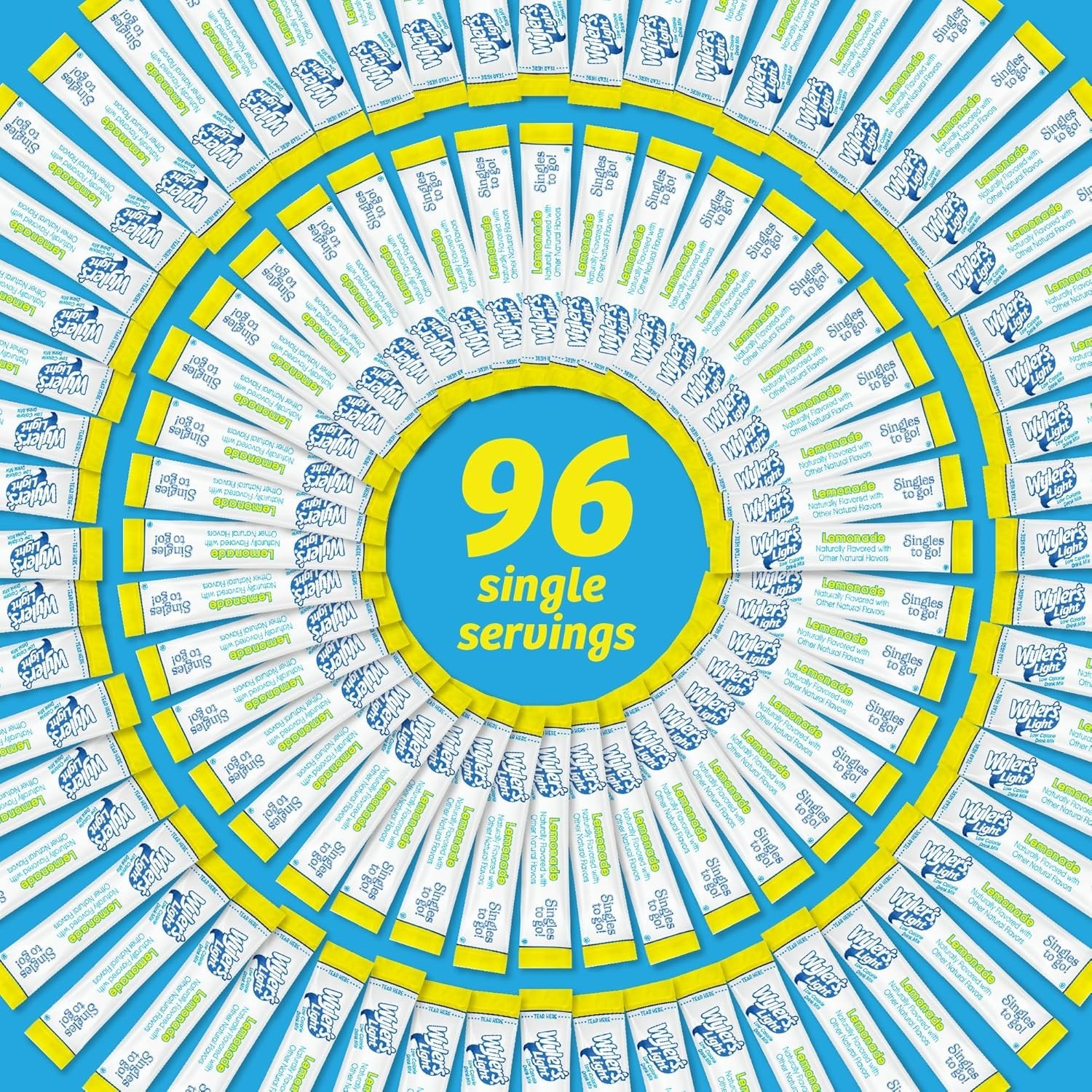 96 Total Servings of Wyler’s Light Lemonade Powder – Refreshingly Low-Calorie
