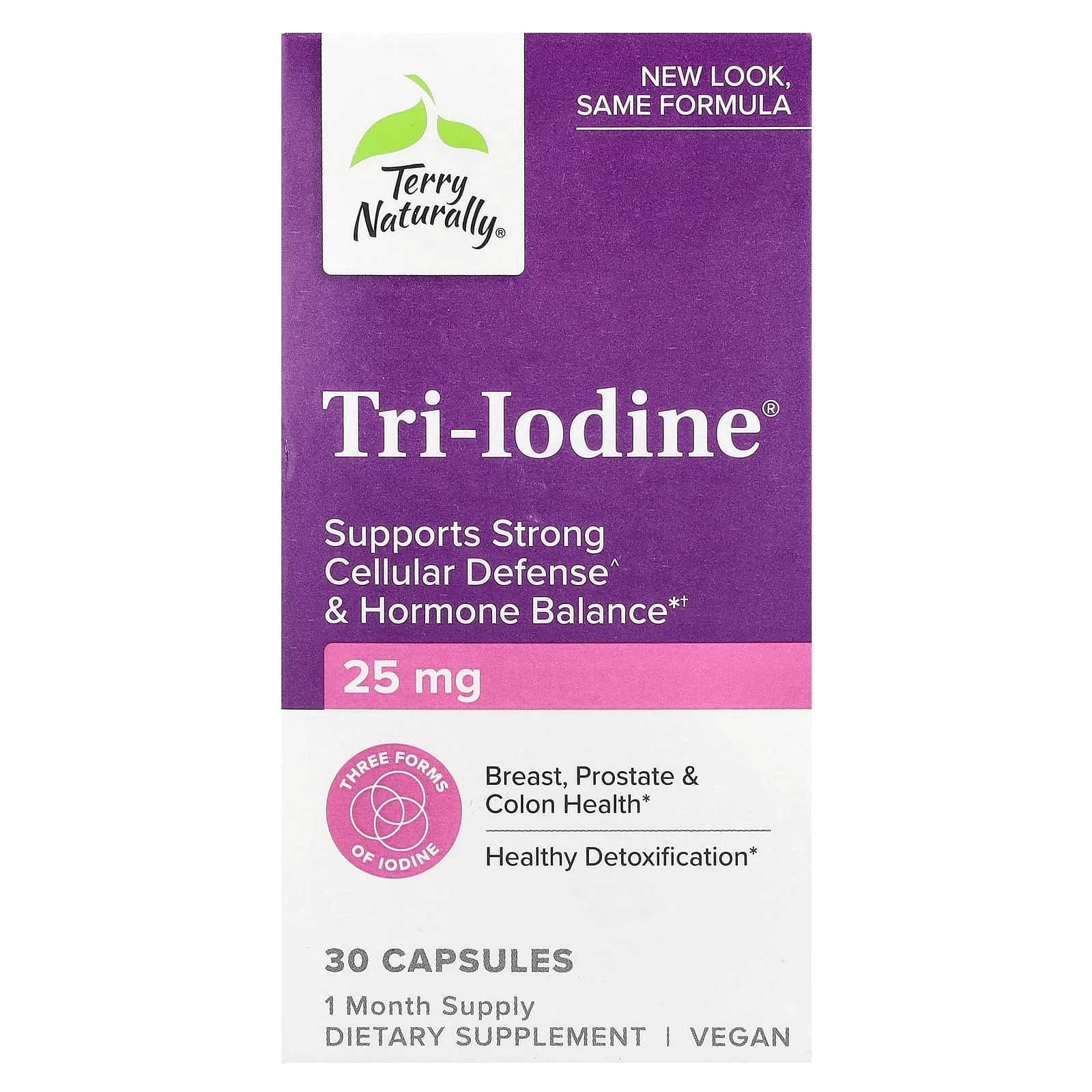 2 X Terry Naturally, Tri-Iodine�, 25 mg, 30 Capsules