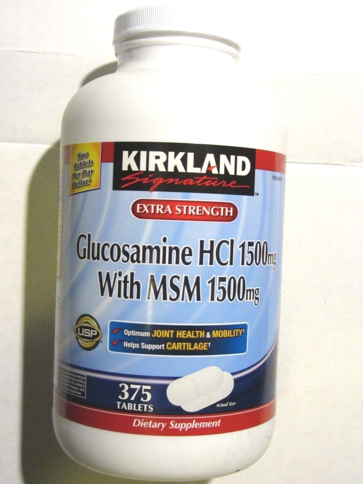 Kirkland Signature Glucosamine HCI 1500mg with MSM 1500mg or Chondroitin 1200mg