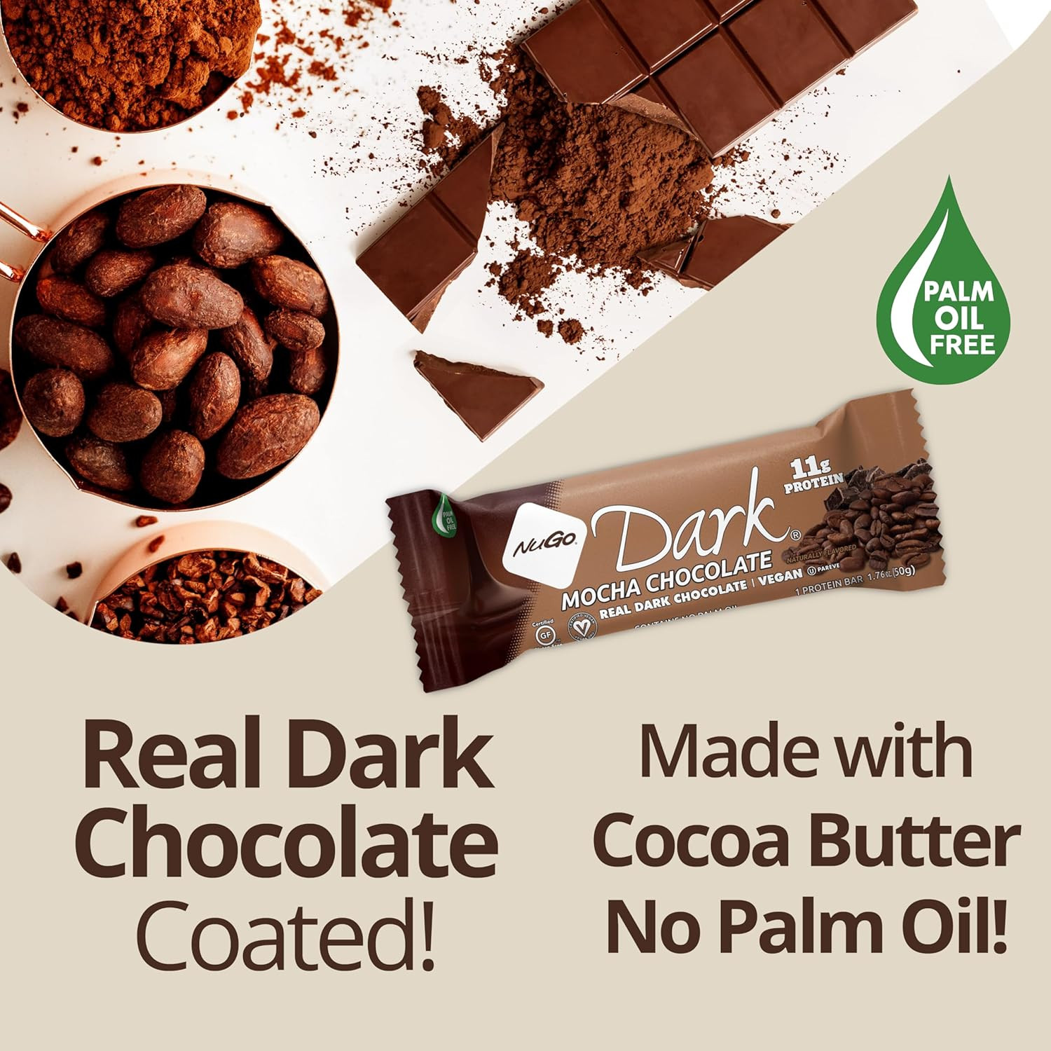 Dark Chocolate Chocolate Chip, 12G Vegan Protein, 200 Calorie, Gluten Free, 24 C