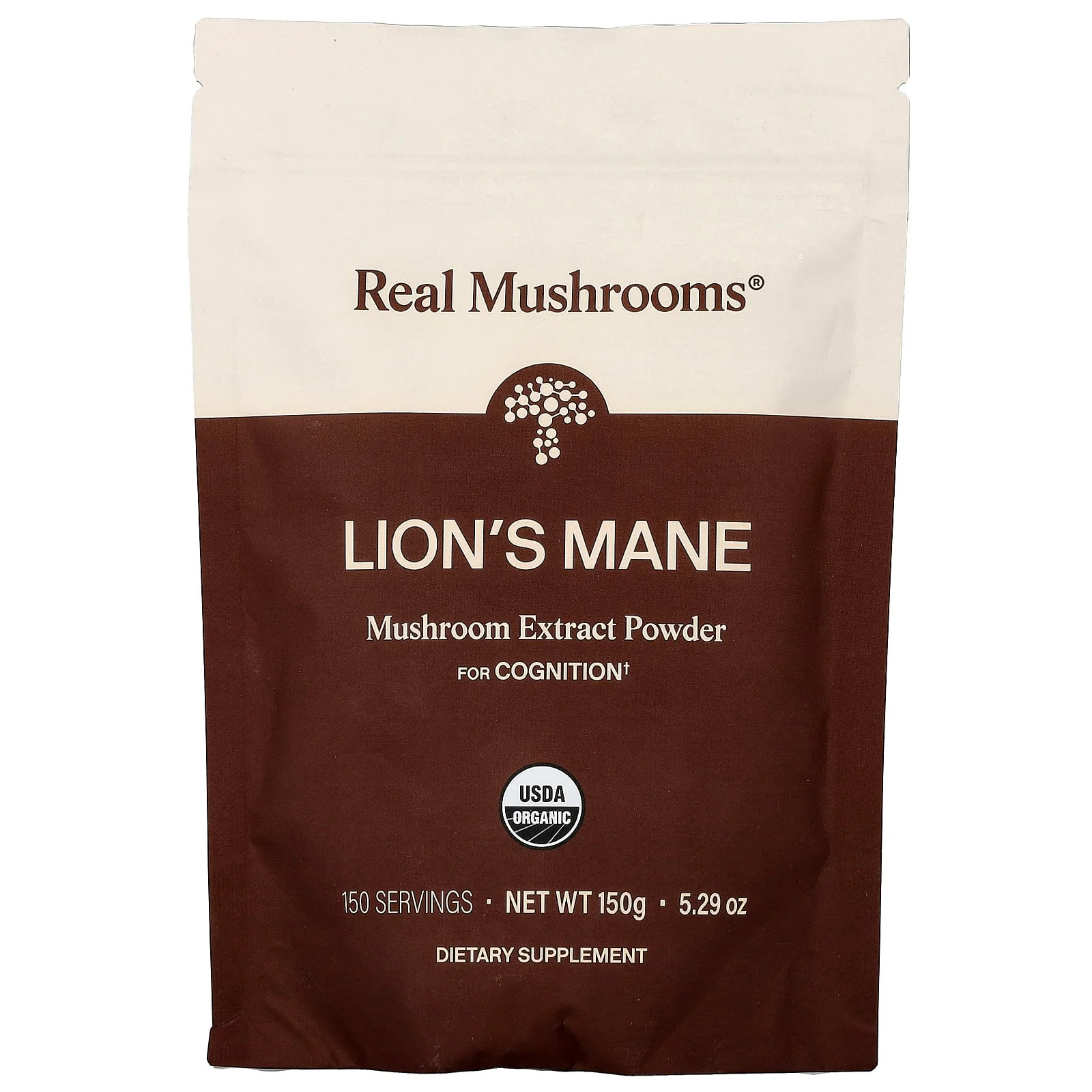 2 X Real Mushrooms, Lion’s Mane, Organic Mushroom Extract Powder, 5.29 oz (150