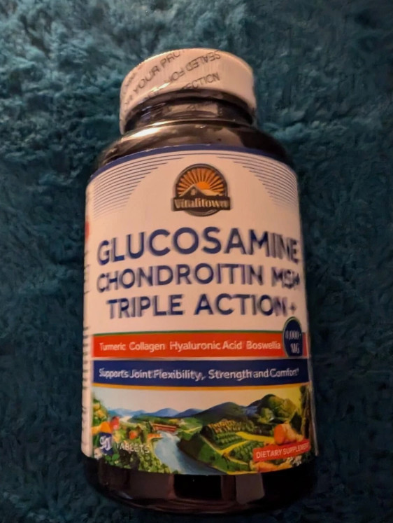 Vitalitown Glucosamine Chondroitin MSM Triple Action+ (Exp 07/25) 90 Ct.