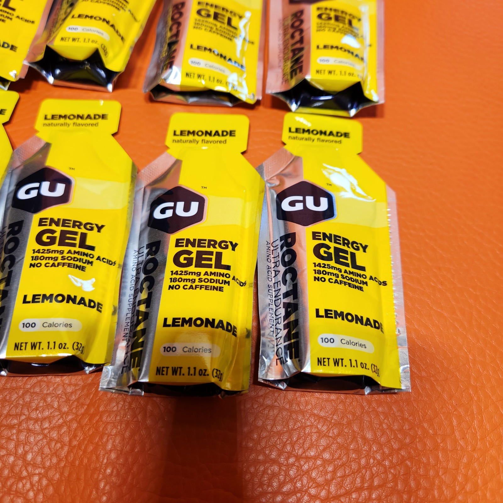 GU Roctane Endurance Energy Gel 24 Pack Box 27.1 oz Lemonade Flavor Date 08-2026