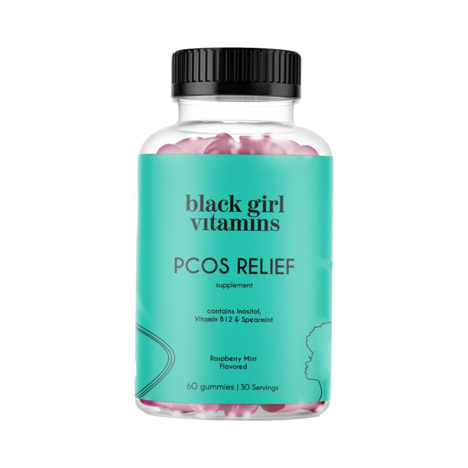 Black Girl Vitamins PCOS Relief – Cycle Support for Women – 60 Gummies