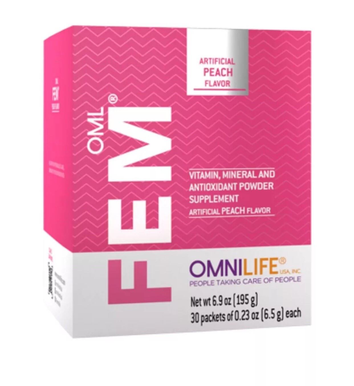 OML Fem | Peach Flavor | Box w/30 sachets *FREE-SHIP*