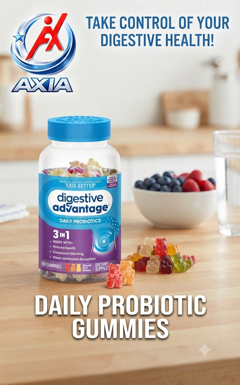 (2X Bottles) Digestive Advantage Daily Probiotic Gummies, 60CT 😋🍓💪