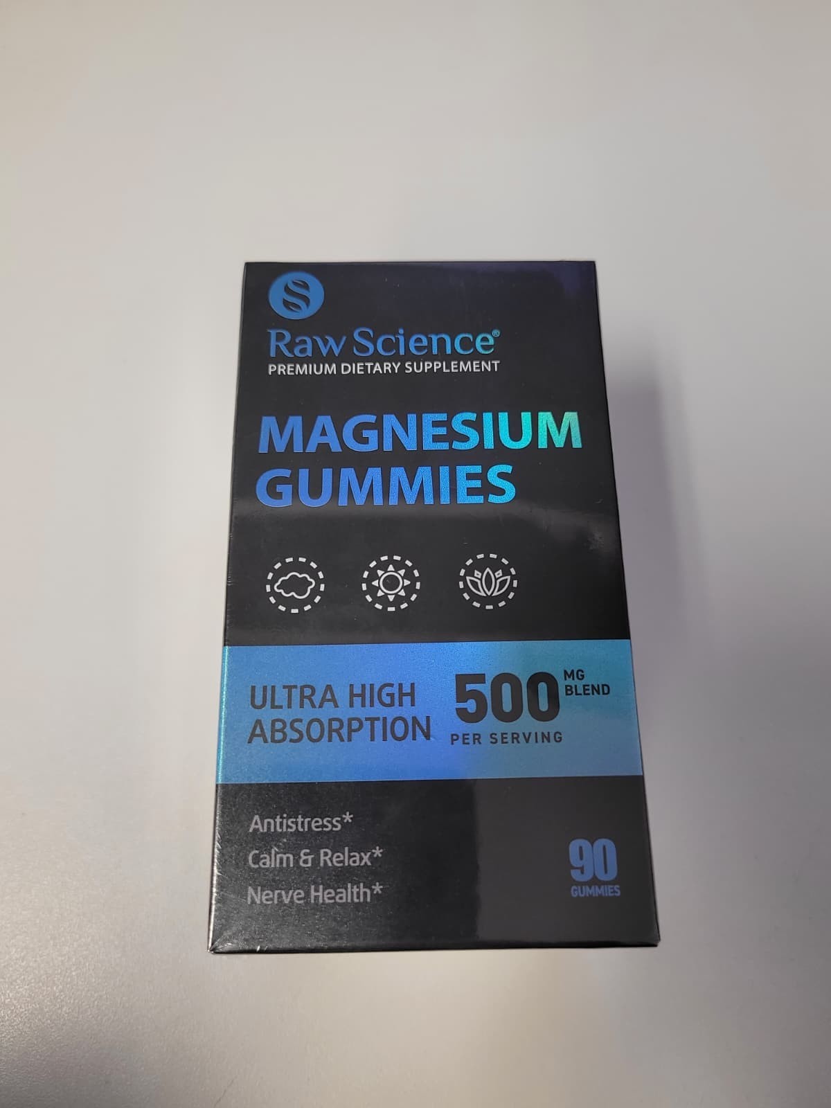 Raw Science Magnesium Gummies – 500mg – 90 ct – Raspberry flavor – 01/23/2027