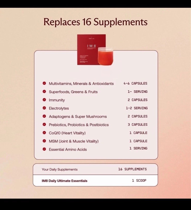 IM8 Daily Ultimate Essentials + Hydration Powder Sachets 30