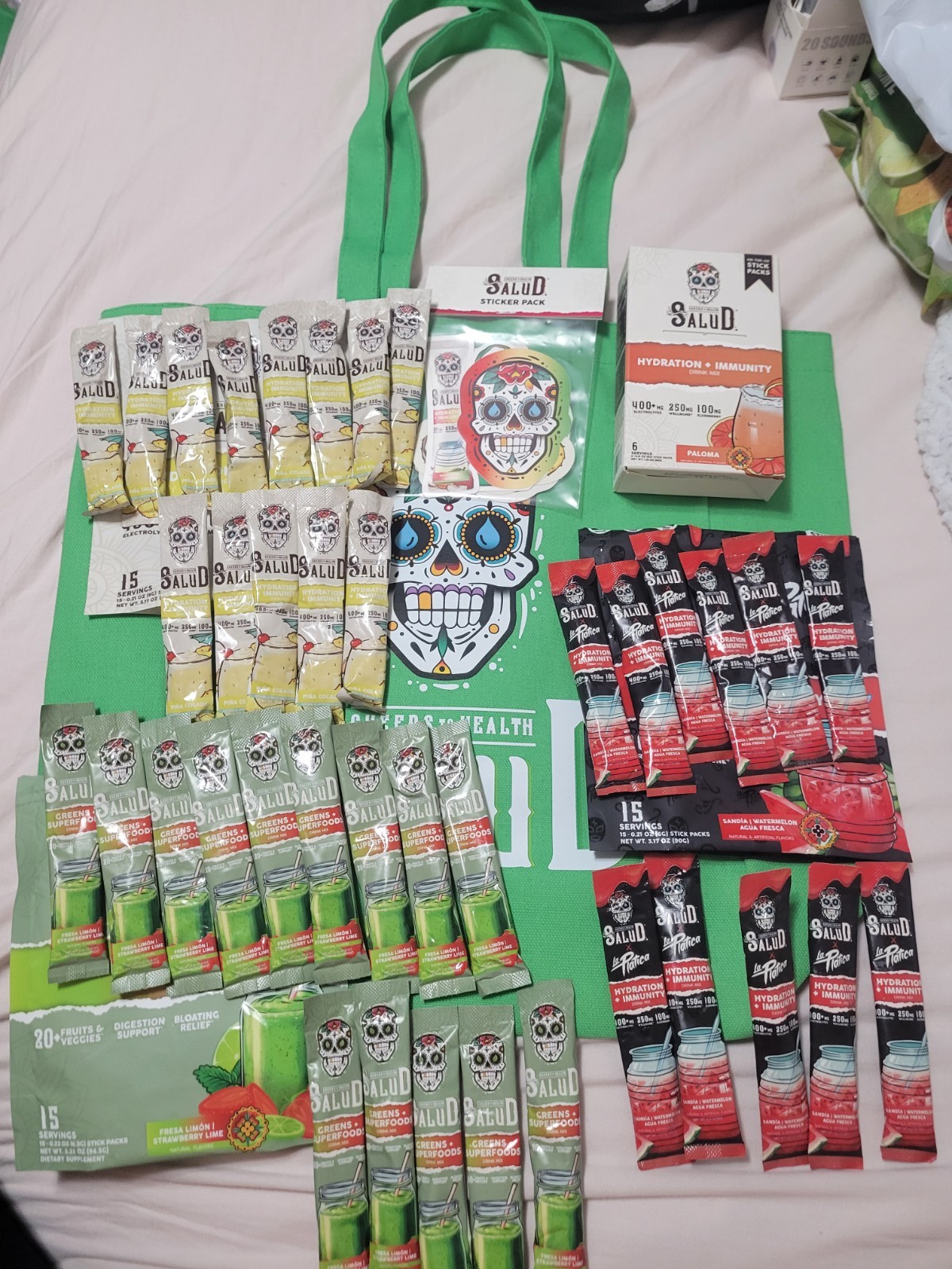SALUD Hydration + Immunity Watermelon/pina Colada And Super Greens