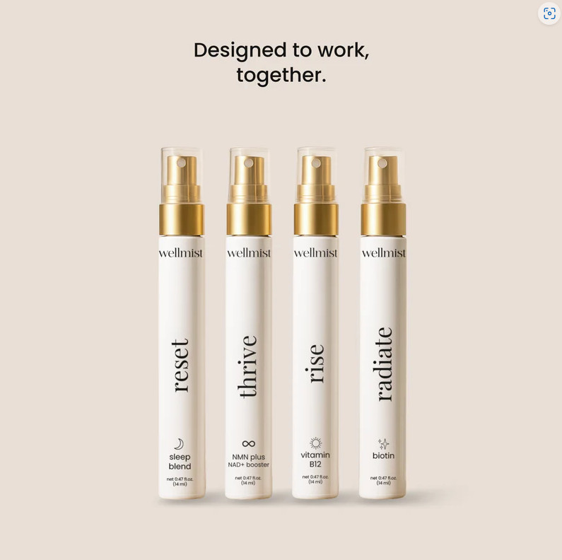 Wellmist The Ritual Collection Supplement Sprays Balance Focus Renew