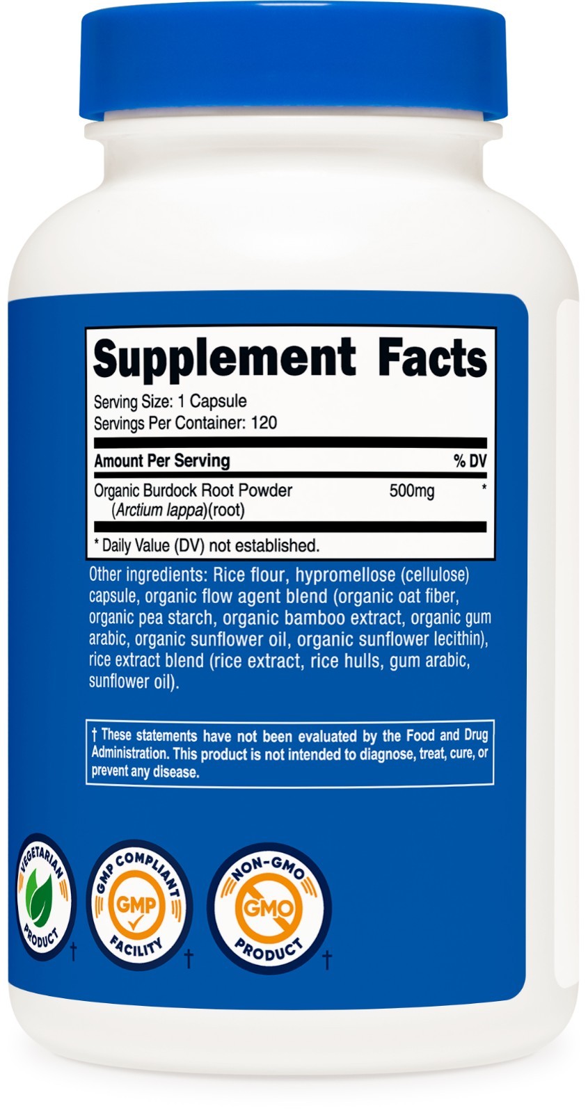 Nutricost Burdock Root 500mg, 120 Capsules