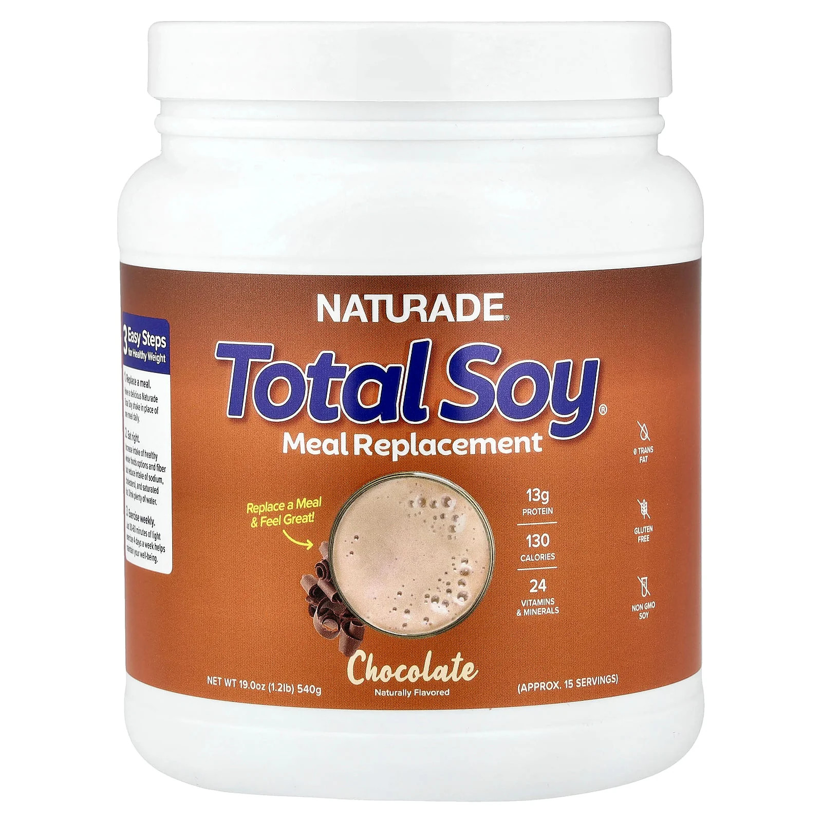 2 X Naturade, Total Soy�, Meal Replacement, Chocolate, 1.2 lb (540 g)