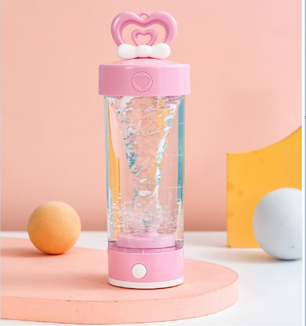 Electric Protein Shaker Bottle 14oz Battery Powered Mixer Cup Portable BPA Free