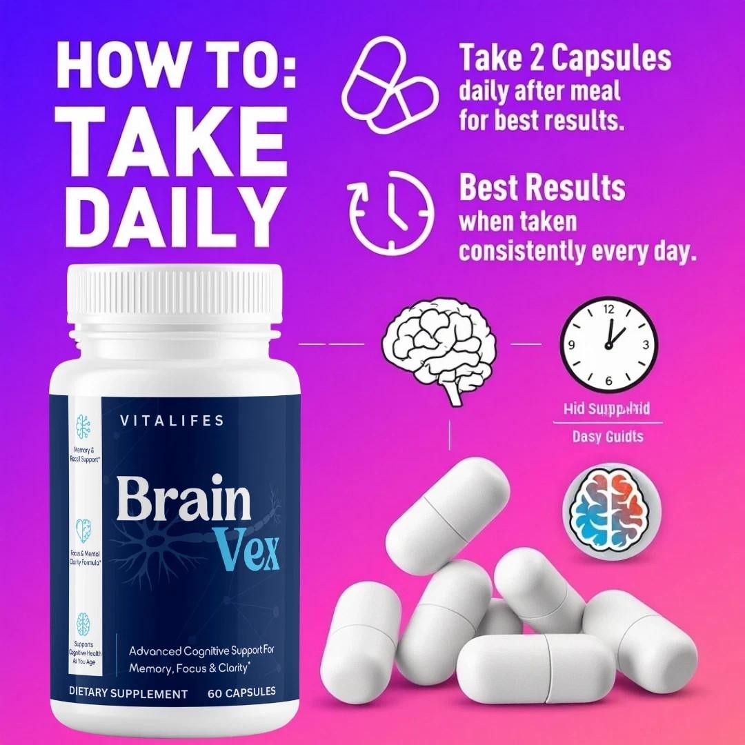 (2 Pack) BrainVex Nootropic All Natural Brain Supplement Brain Vex 60 Capsules