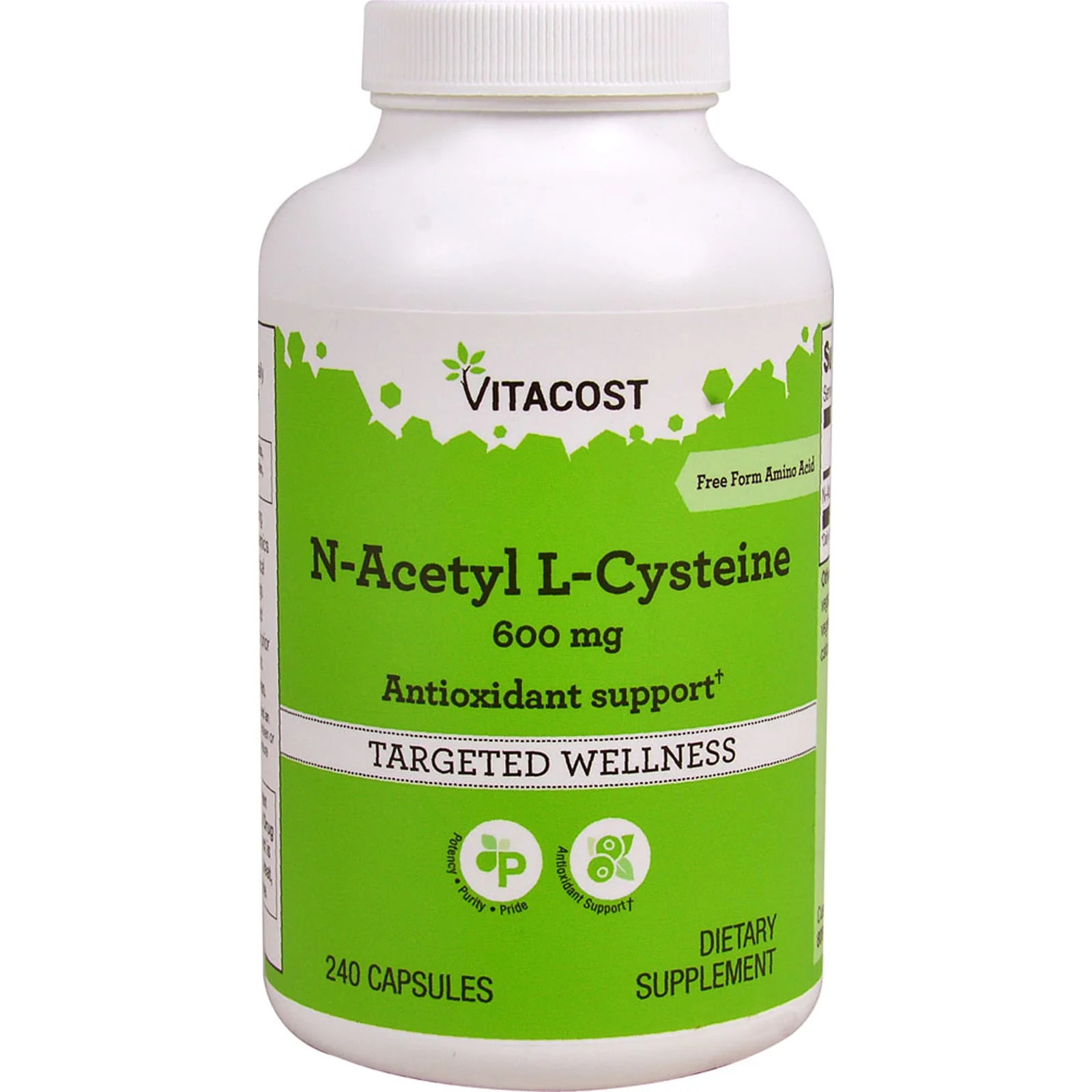 2 X Vitacost, N-Acetyl L-Cysteine, 600 mg, 240 Capsules