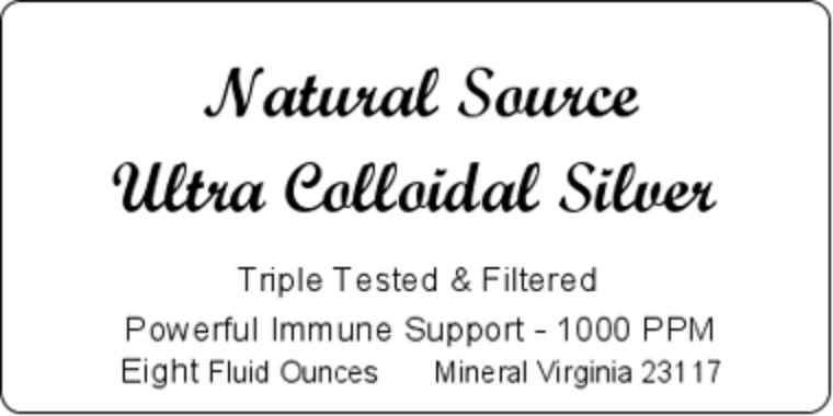 Colloidal Silver – 8oz Glass Bottle (Free Ship)