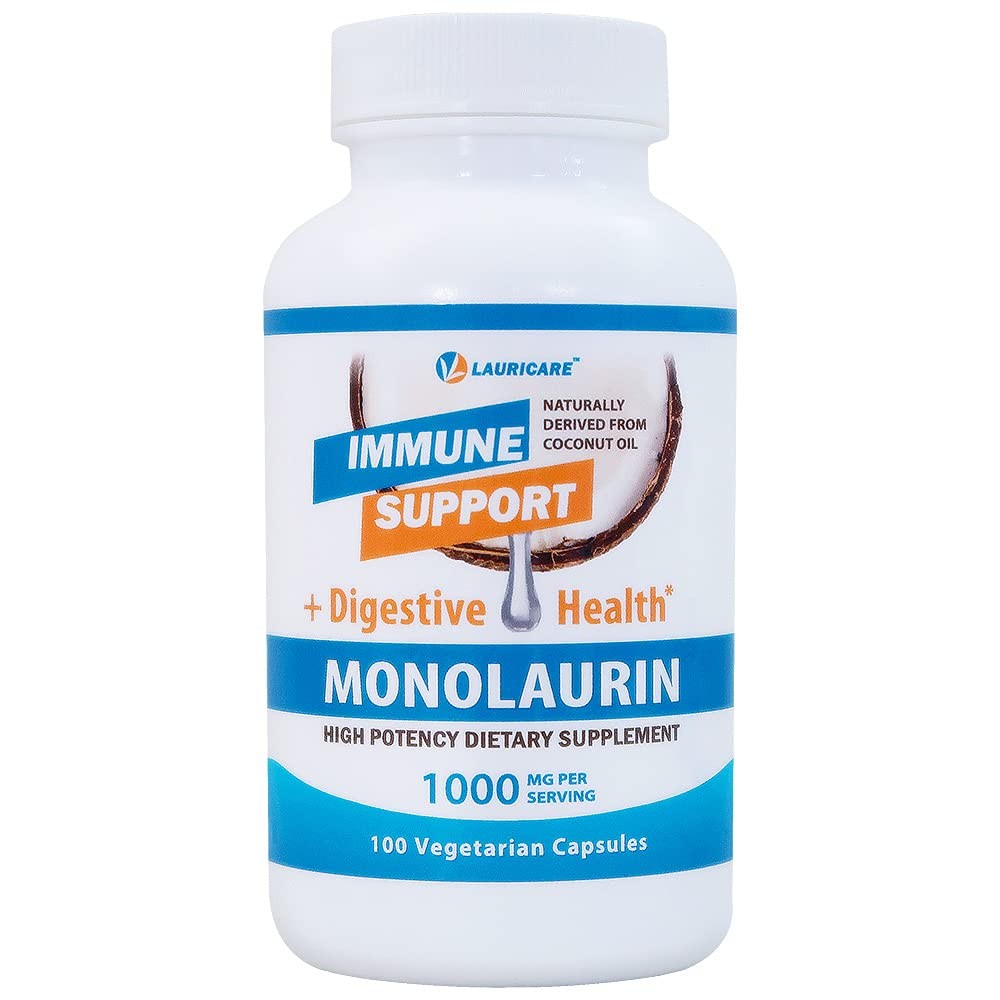 Monolaurin Supplement for Immune Support – Gut Health – 1000mg Per Serving- 1…