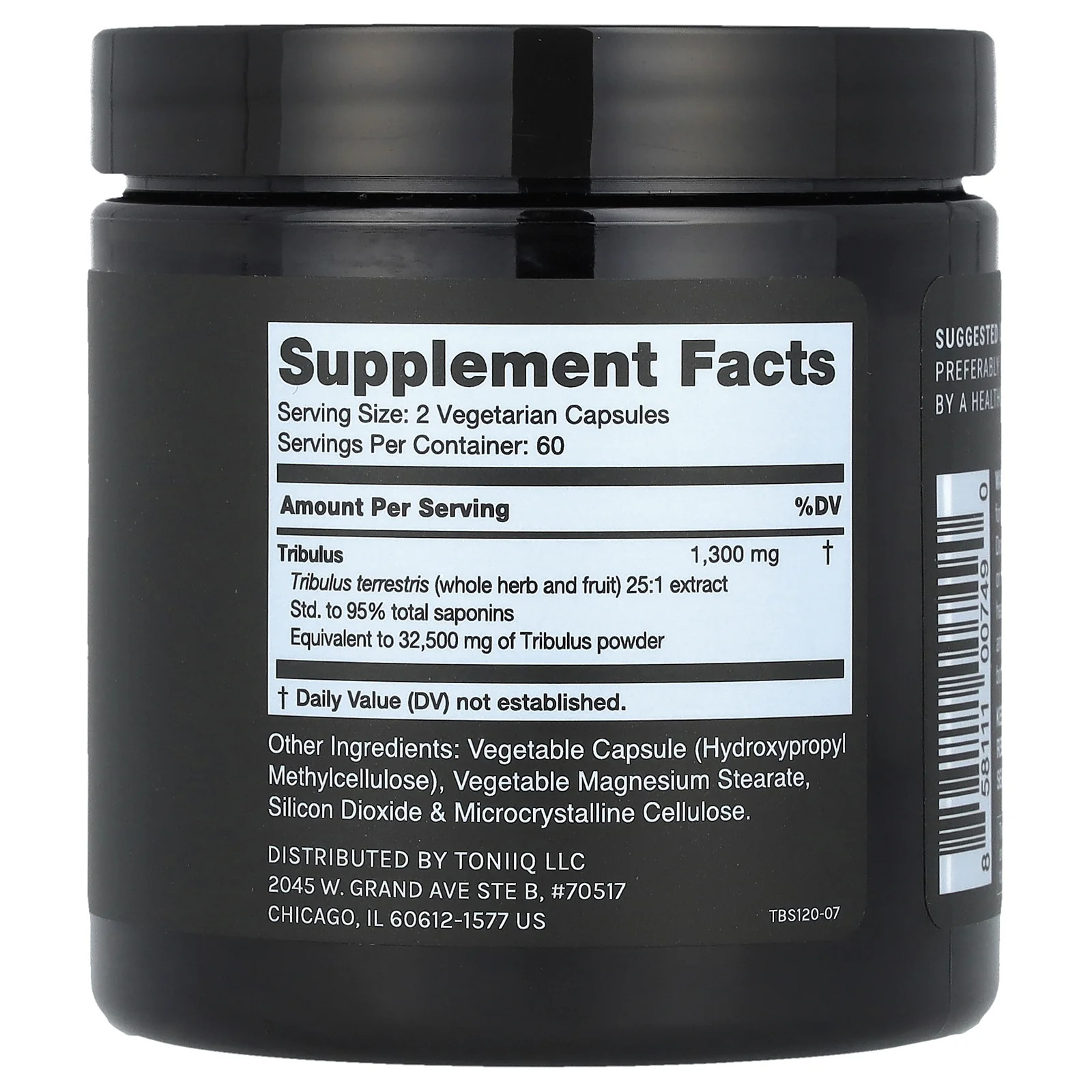 2 X Toniiq, Tribulus, 120 Capsules (650 mg per Capsule)