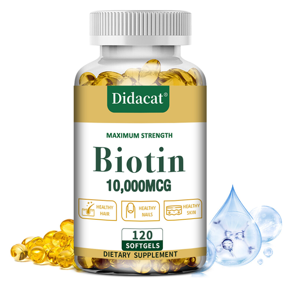 Vegan Biotin 10,000mcg Softgels – Max Strength Biotin Vitamin B7