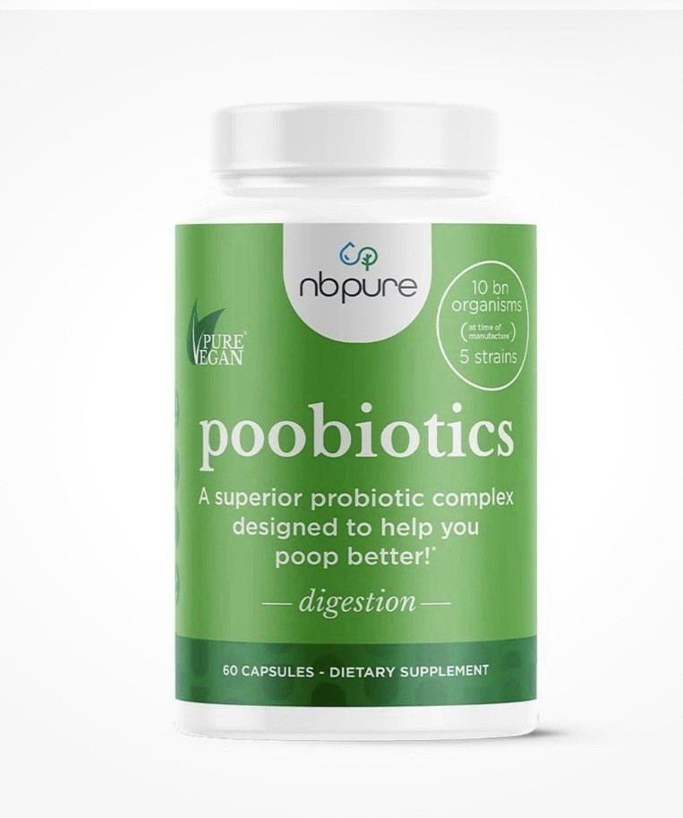 nbpure Poobiotics, Vegan Pre Probiotics Gut Health Microbiome Balance FREE SHIP