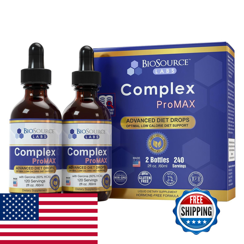 Biosource Labs Complex Promax Premium Diet Drops 2 Oz 2 Bottle Pack – 60 Day