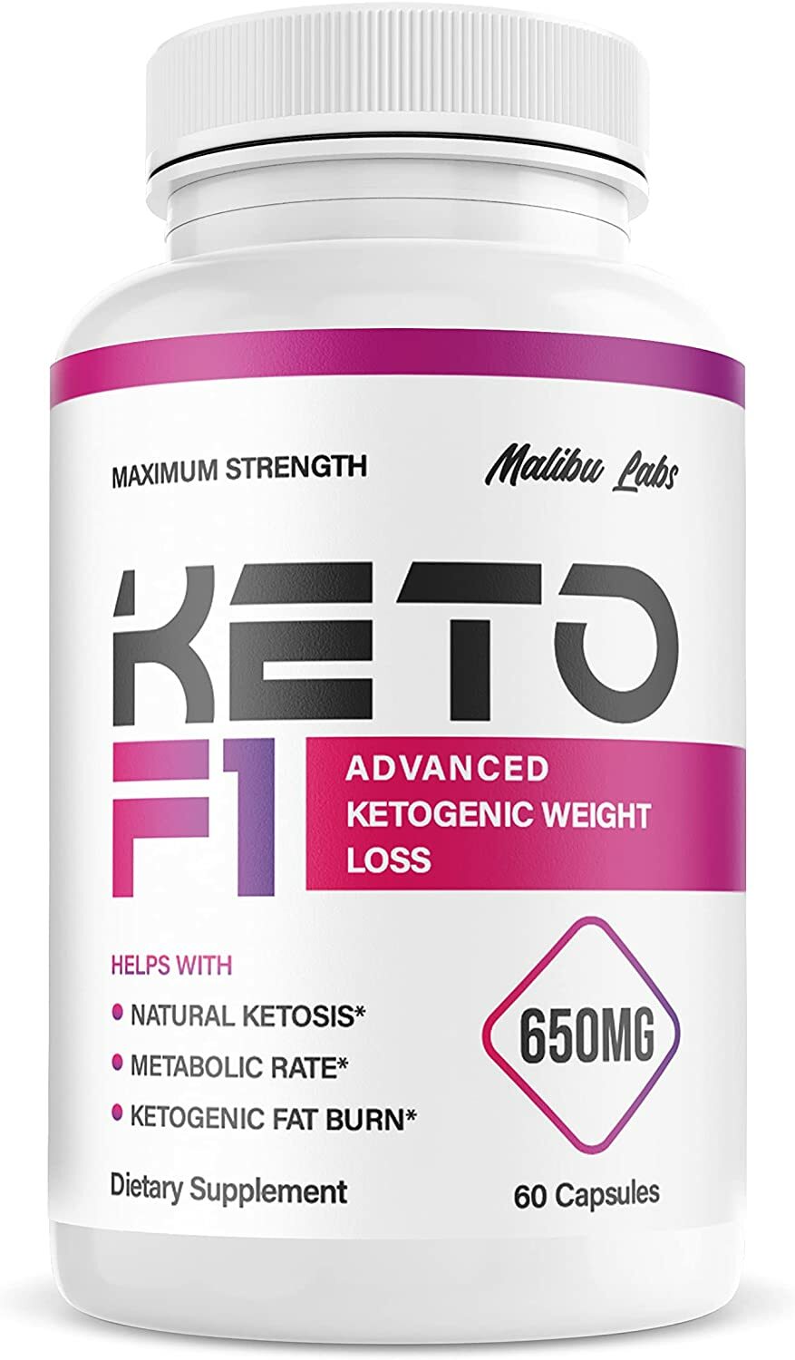 Keto F1, Advanced Formula, Made in The USA, (1 Bottle Pack), 30 Day Supply