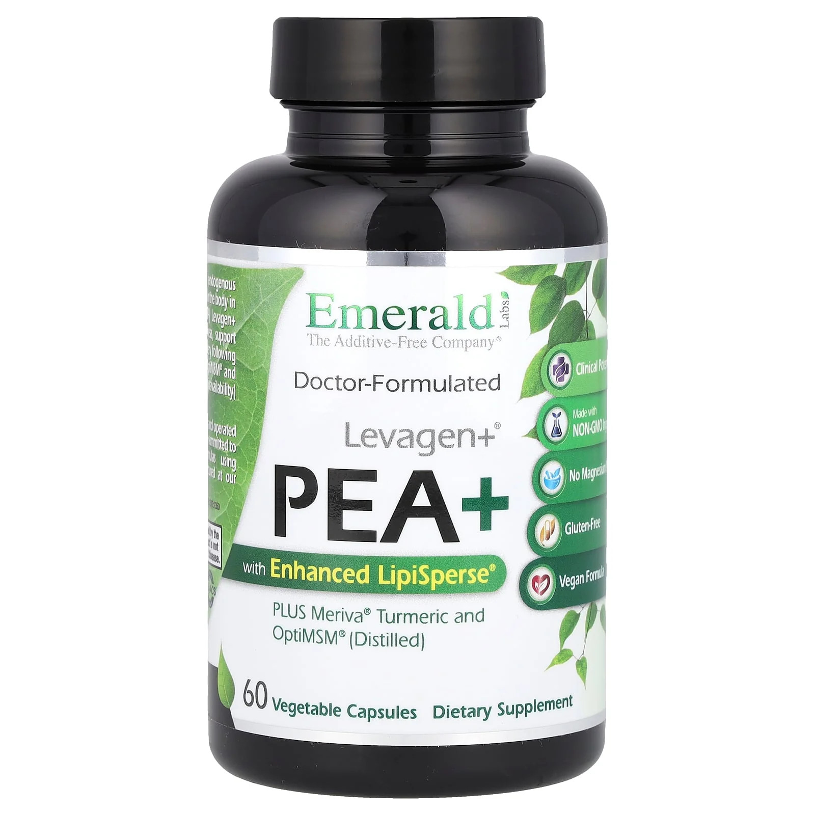 2 X Emerald Laboratories, Levagen+� Pea+ with Enhanced LipiSperse�, 60 Vegetabl